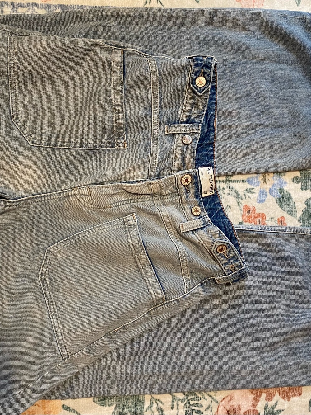 Free People Palmer Cuffed Jean Light/Medium Wash - Picture 6 of 12